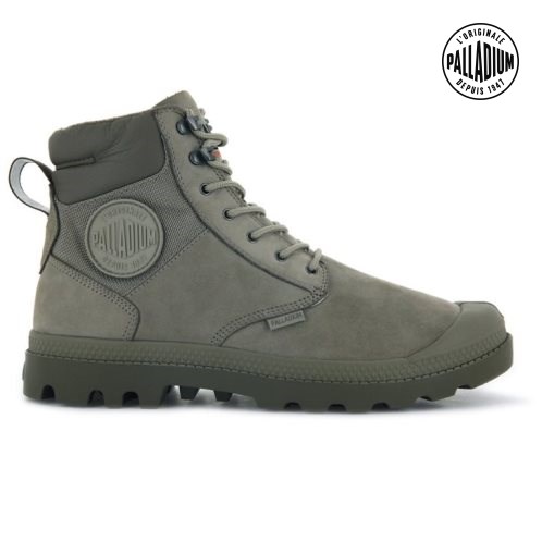 Bottes Palladium Pampa Shield WP+ LUX Femme Vert Olive | FR BRW689C